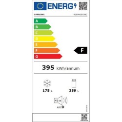 SAMSUNG RS50N3503BC-Réfrigérateur américain-501 L (357 + 144 L)-Froid ventilé--L 91,2 x H 178,9 cm-Noir