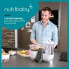 BABYMOOV Nutribaby(+) - Robot Multifonctions 6 en 1 - Cuiseur-vapeur/Mixeur - Blanc