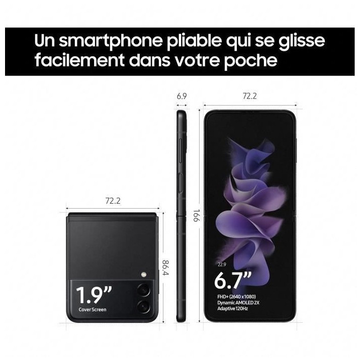 SAMSUNG Galaxy Z Flip3 128Go Noir (2021)