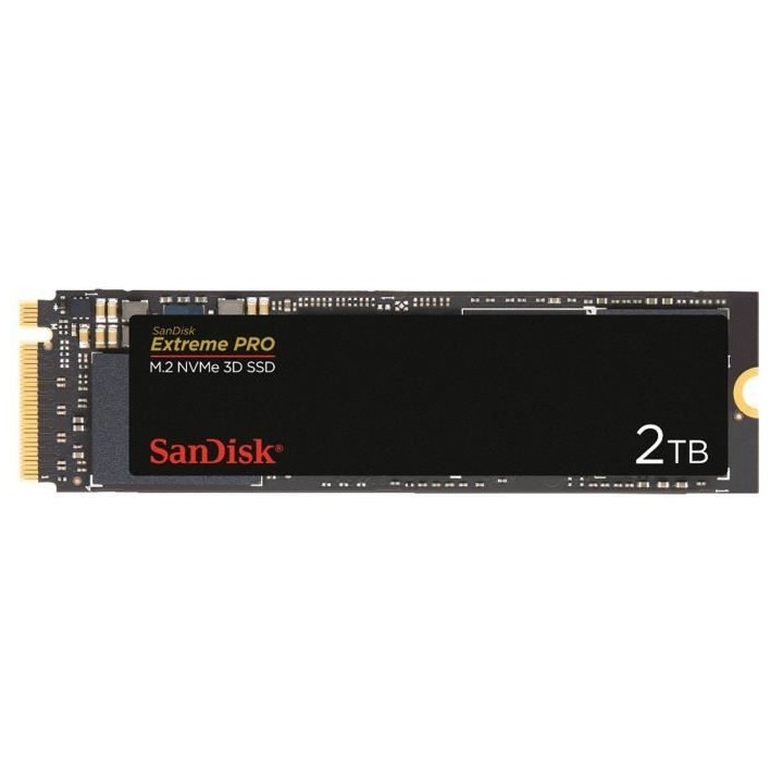 SANDISK - SSD Interne - Extreme PRO - 2To - M.2 NVMe (SDSSDXPM2-2T00-G