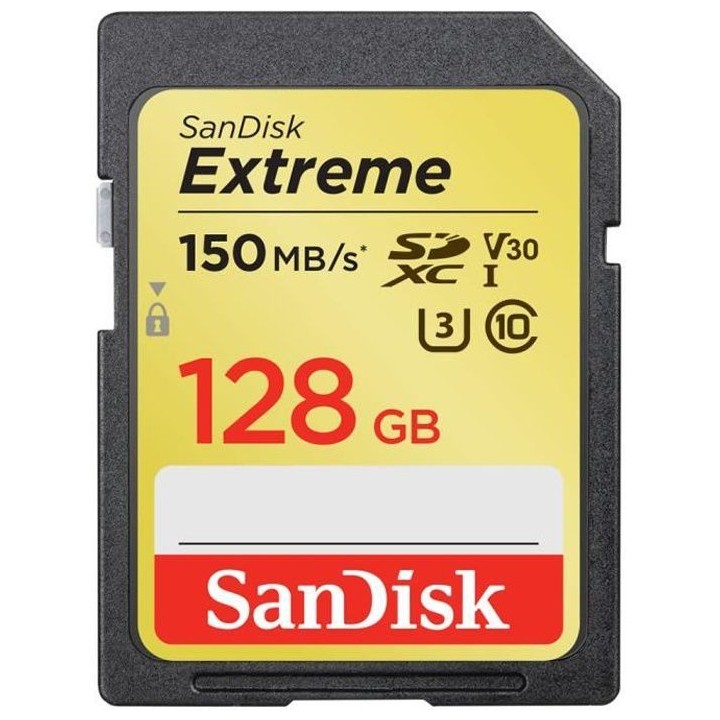 SANDISK Exrteme 128 GB mémoire flash 128 Go - SDXC Classe 10 UHS-I
