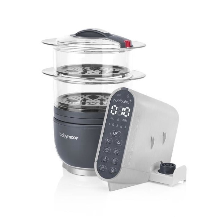 BABYMOOV Coque robot culinaire Nutribaby (+) effet alu brossé