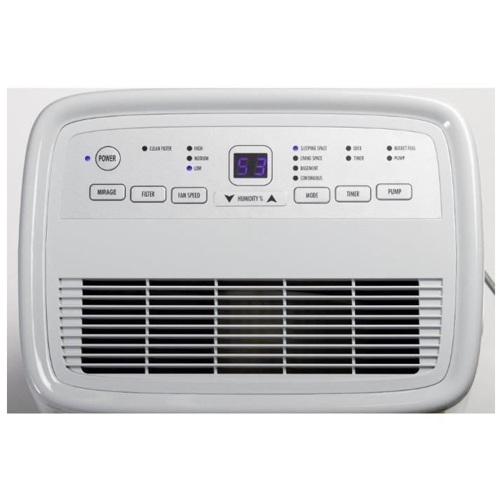 SANEO - Déshumidificateur Purificateur d'air - 30l/jour - 40m2 - Pomp