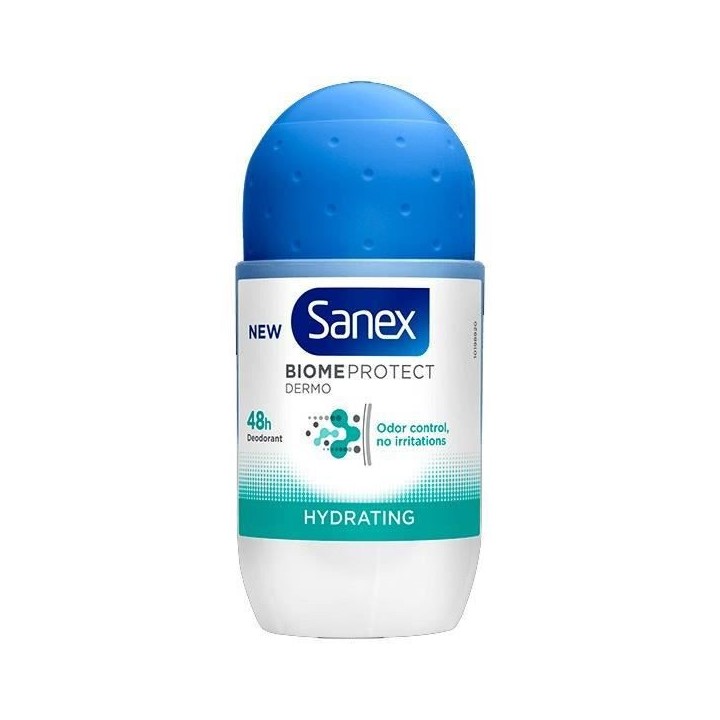 Lot de 6 SANEX Déodorant BiomeProtect Dermo Hydratant Bille - 50 ml