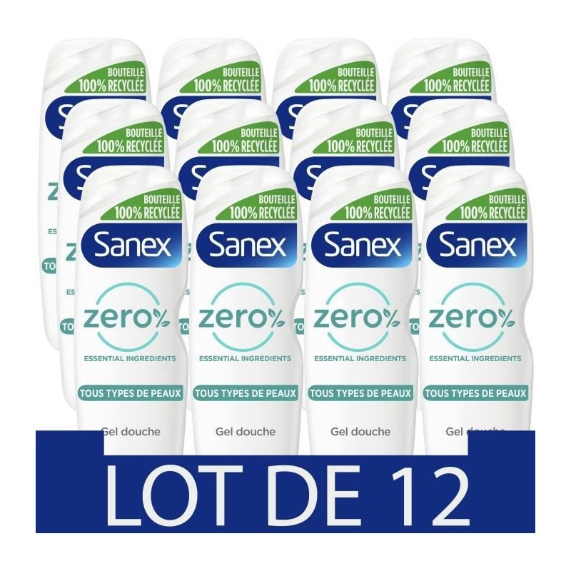 [Lot de 12] SANEX Gels douches Essentiel Peaux Normales - 725 ml