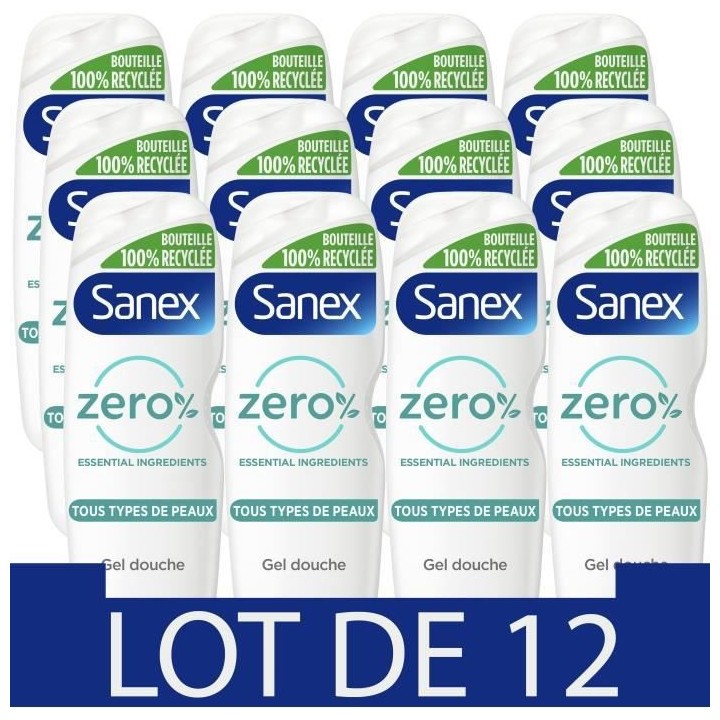 [Lot de 12] SANEX Gels douches Essentiel Peaux Normales - 725 ml