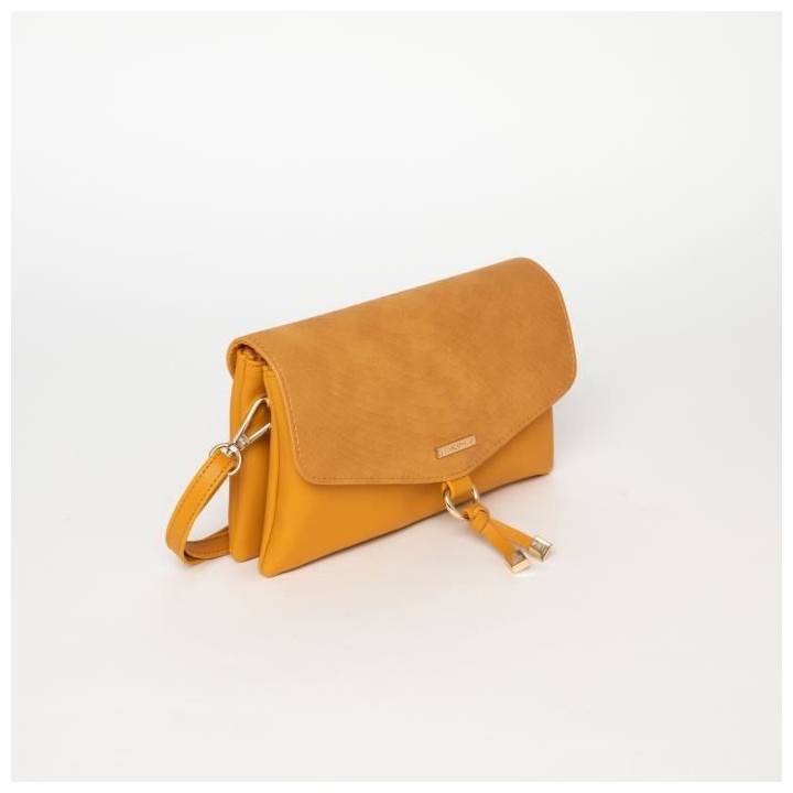 MANOUKIAN Sac a Main Sandys Effet Python Jaune Femme