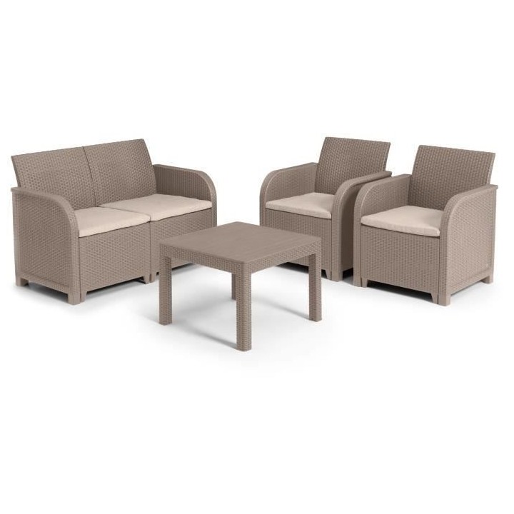 Salon de jardin - en résine - Allibert by KETER - 4 personnes - SanRe