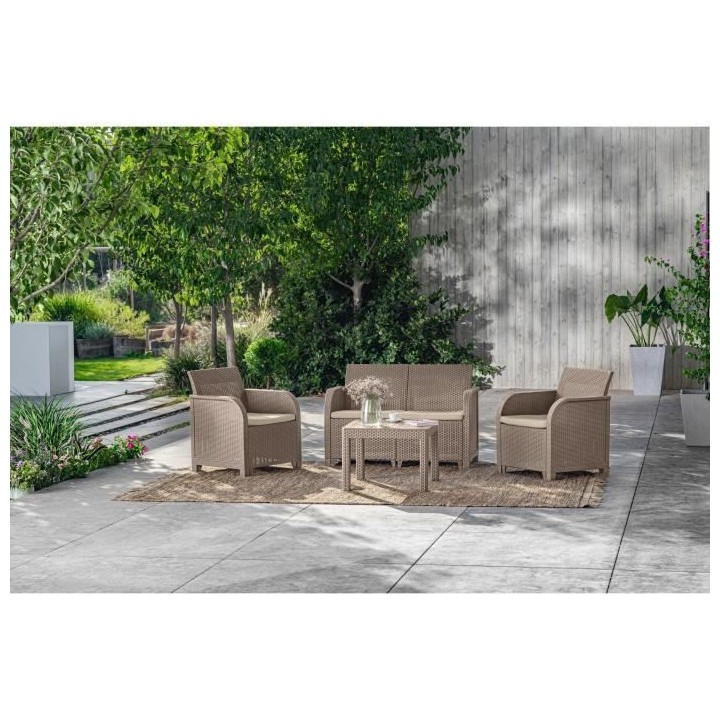 Salon de jardin - en résine - Allibert by KETER - 4 personnes - SanRe