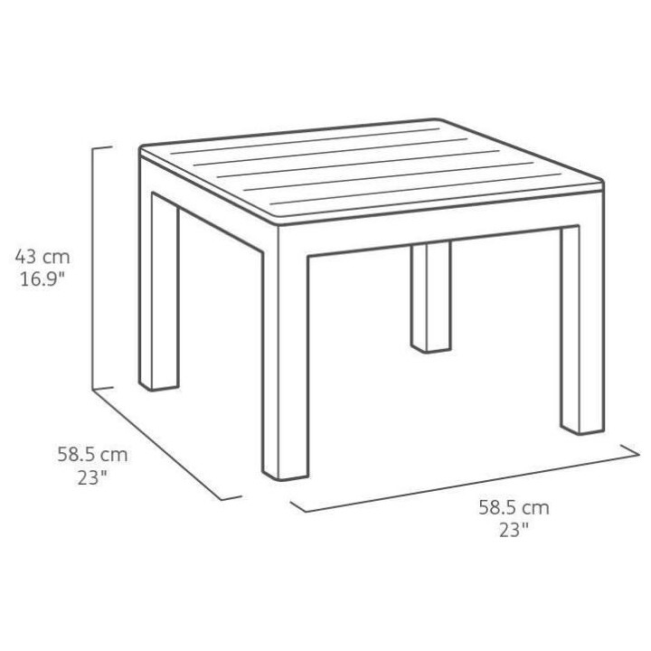 Salon de jardin - en résine - Allibert by KETER - 4 personnes - SanRe