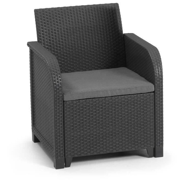 Salon de jardin avec coffre de rangement - en résine - Allibert by KE