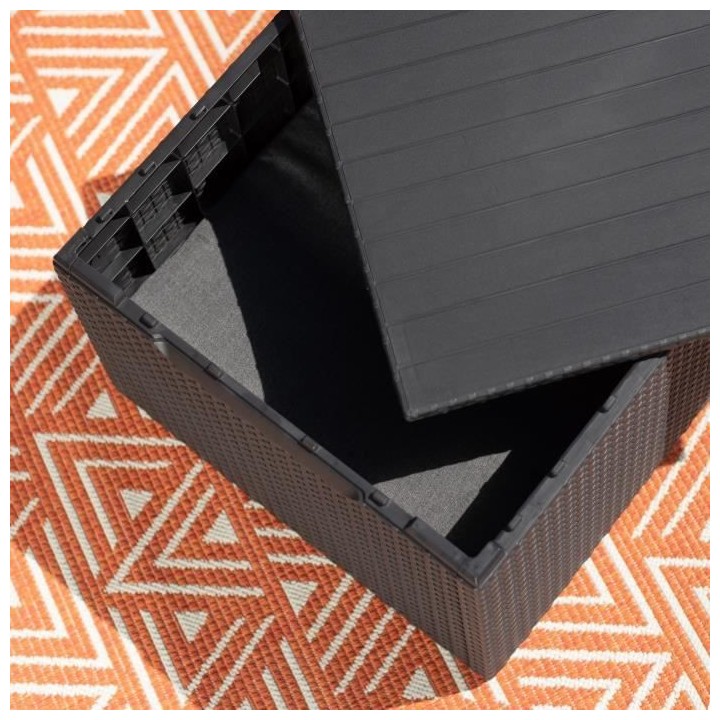 Salon de jardin avec coffre de rangement - en résine - Allibert by KE