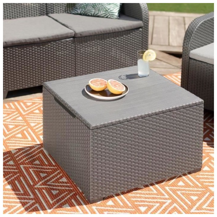Salon de jardin avec coffre de rangement - résine - Allibert by KETER