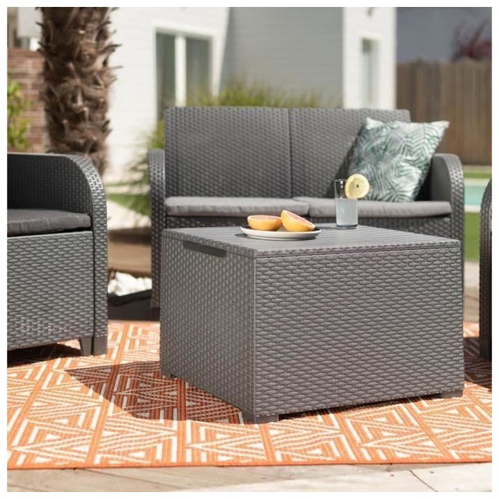 Salon de jardin avec coffre de rangement - résine - Allibert by KETER