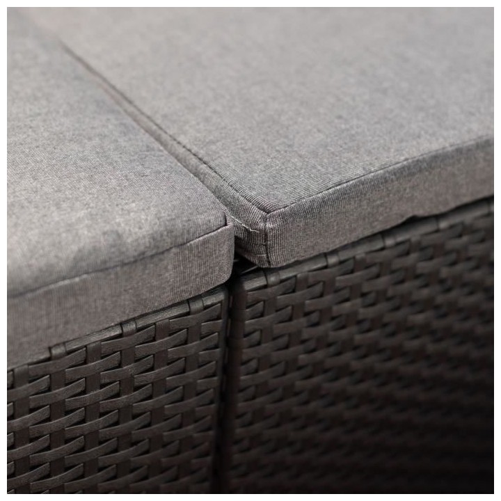 Salon de jardin - en résine imitation rotin tressé - Allibert by KET