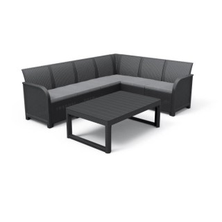 Salon de jardin avec table basse 2 en 1 - en résine - Allibert by KET