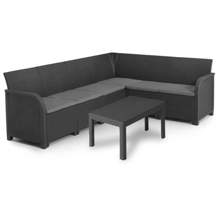 Salon de jardin - résine aspect rotin tressé - Allibert by KETER - 6