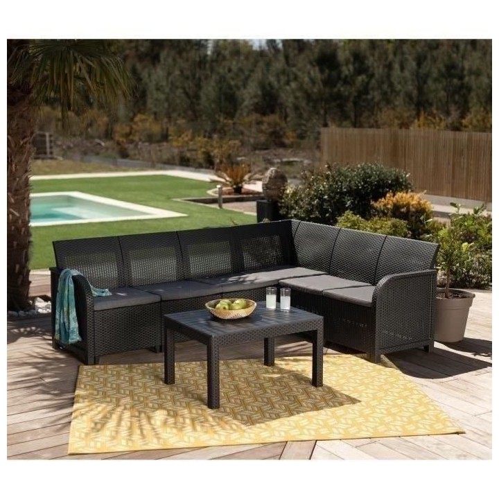 Salon de jardin - résine aspect rotin tressé - Allibert by KETER - 6