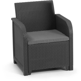 Allibert by KETER - Sanremo - fauteuil de jardin avec coussin - en ré