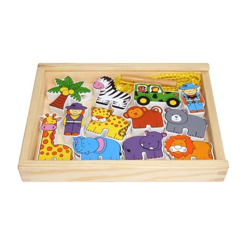 SAPIN MALIN Coffret Animaux de la Jungle a lacer - a partir de 36 mois