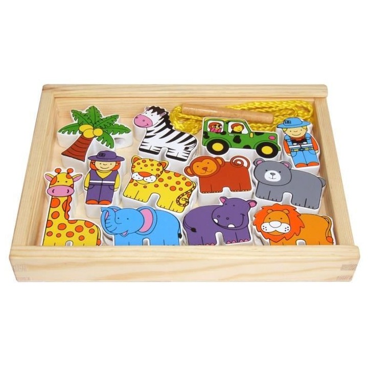 SAPIN MALIN Coffret Animaux de la Jungle a lacer - a partir de 36 mois