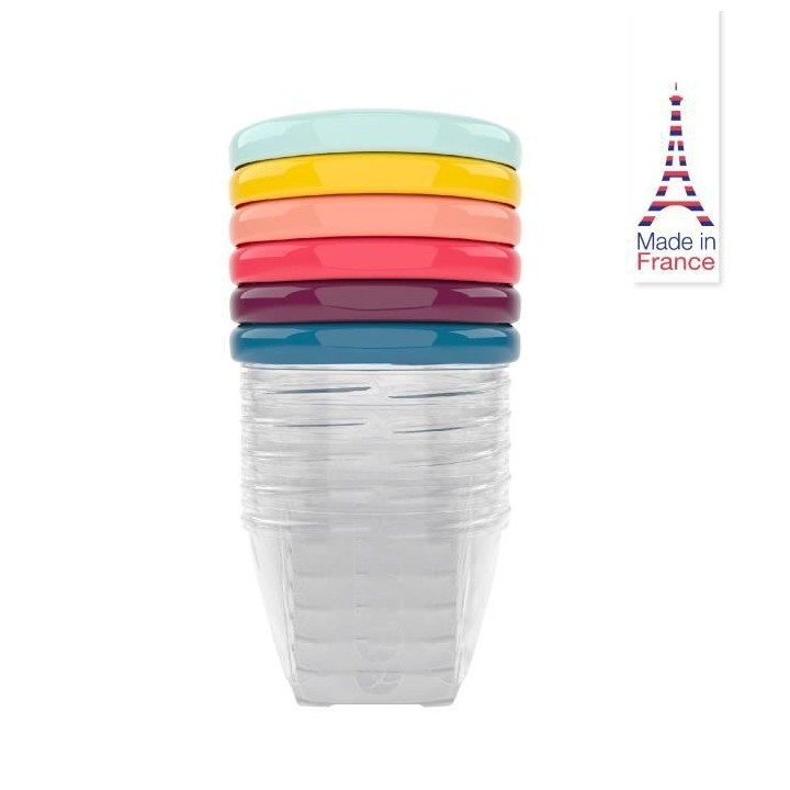 BABYMOOV Babybols Kit M - 6 x 180 ml - Pots de conservation hermétiqu