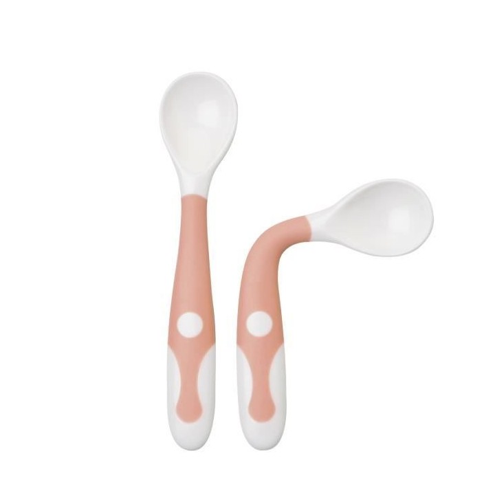 SARO - Cuilleres éducatives ultra flexibles saumon