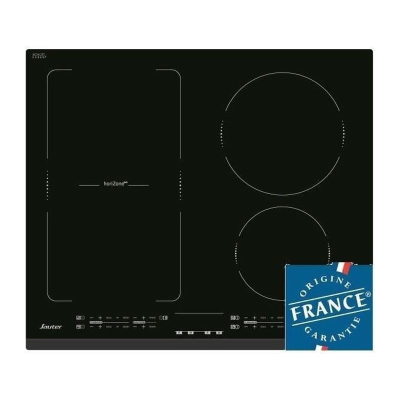 Table de Cuisson Induction SAUTER - 4 foyers - L60 x P51cm - SPI4664B - 7200W - Revetement verre - Noir