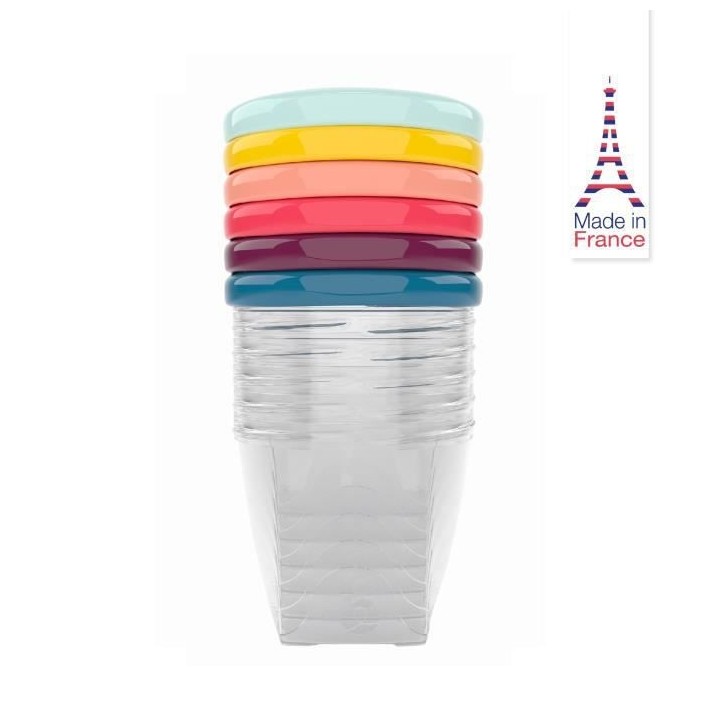 BABYMOOV Babybols Kit L - 6 x 250 ml - Pots de conservation hermétiqu