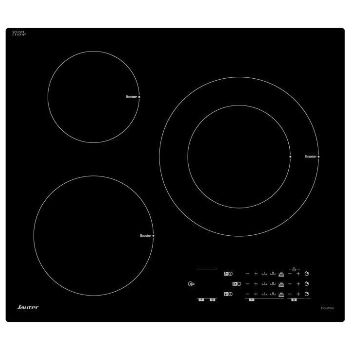 Table de cuisson induction SAUTER - 3 zones - 7200W - L60 x P52 cm - S