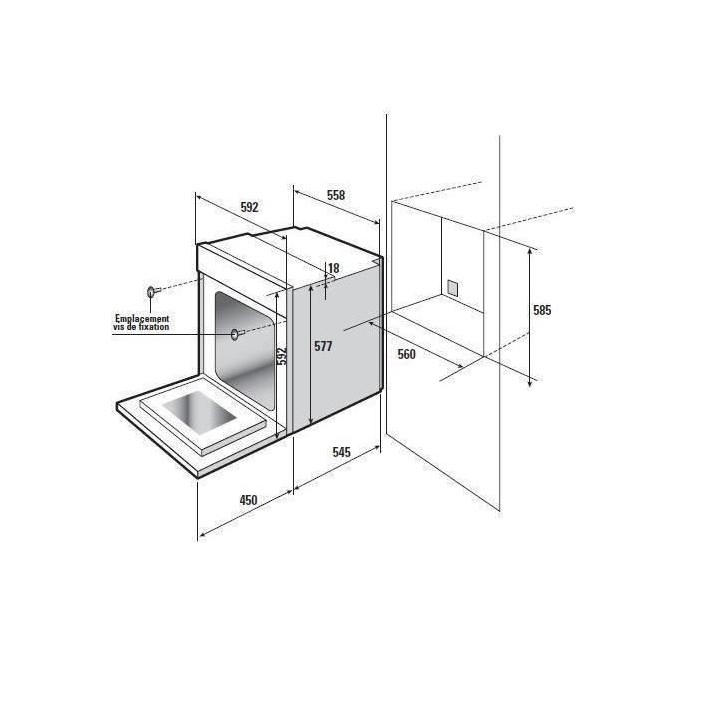 Four Pyrolyse Chaleur tournante SAUTER SFP930X - Inox - 54L - A - Mult