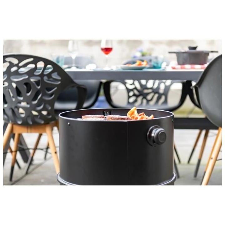 Barbecue smoker a charbon de bois