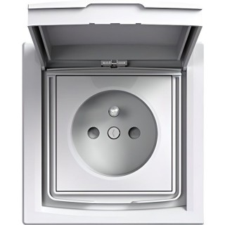 SCHNEIDER ELECTRIC Prise de courant avec terre et clapet IP44 encastra