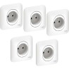 SCHNEIDER ELECTRIC Lot de 5 prises de courant 2P+T Ovalis