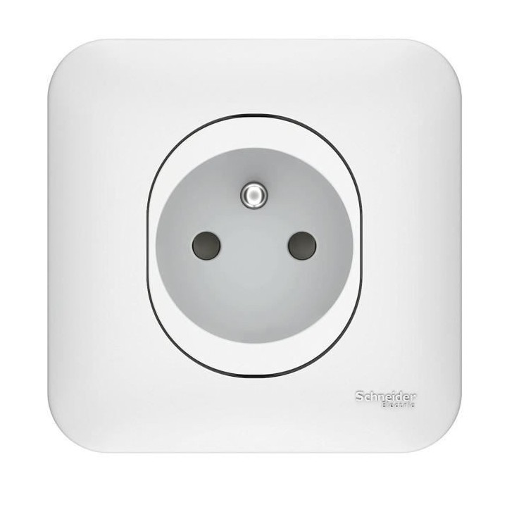 SCHNEIDER ELECTRIC Lot de 5 prises de courant 2P+T Ovalis