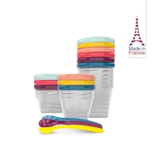 BABYMOOV Babybols Kit XXL MultiSet 12 pots de conservation + 3 cuiller
