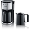 SEVERIN KA9253 Cafetiere filtre isotherme - Noir et inox - 1000 W - 2 X 1L - Jusqu'a 8 tasses par verseuse