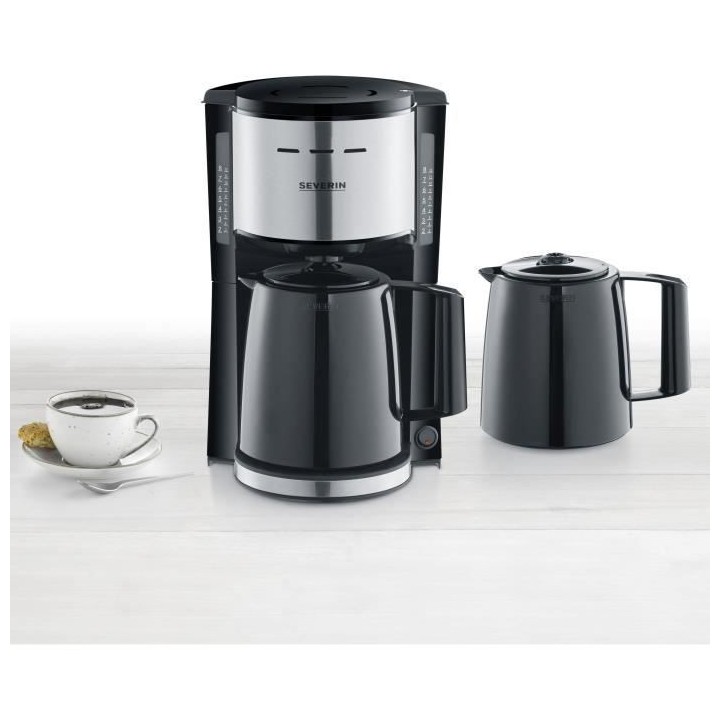 SEVERIN KA9253 Cafetiere filtre isotherme - Noir et inox - 1000 W - 2