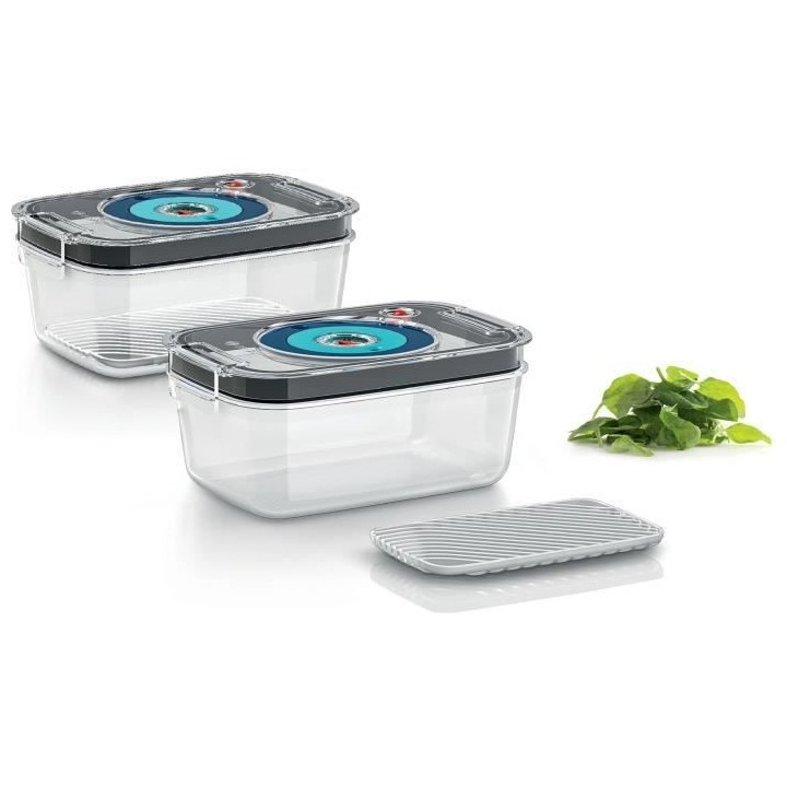 BOSCH - Accessoires sous vide 2 boites de 1 litre en Tritan avec indic