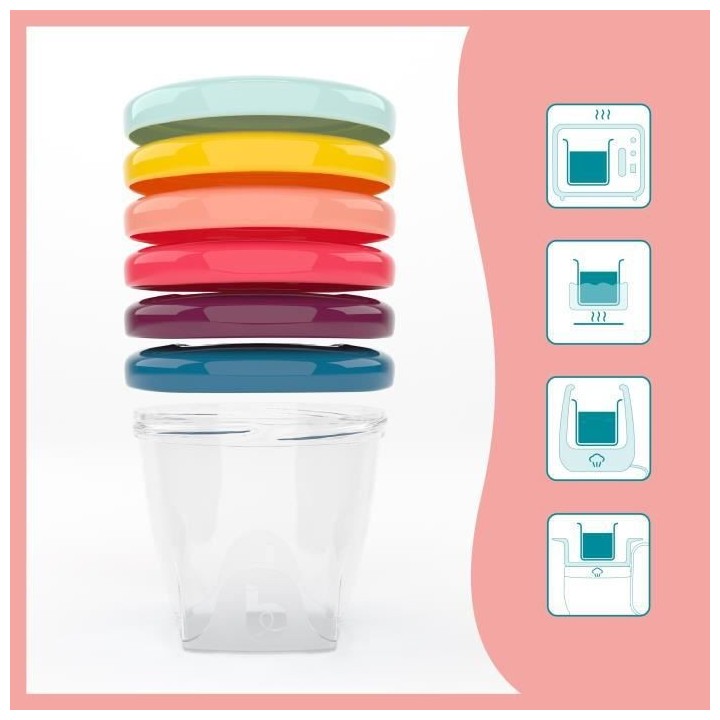 BABYMOOV Babybols Kit XXL MultiSet 12 pots de conservation + 3 cuiller