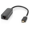 NEDIS Câble adaptateur USB-C Mâle - RJ45 Femelle 1 Gbit 0,2 m - Anthracite