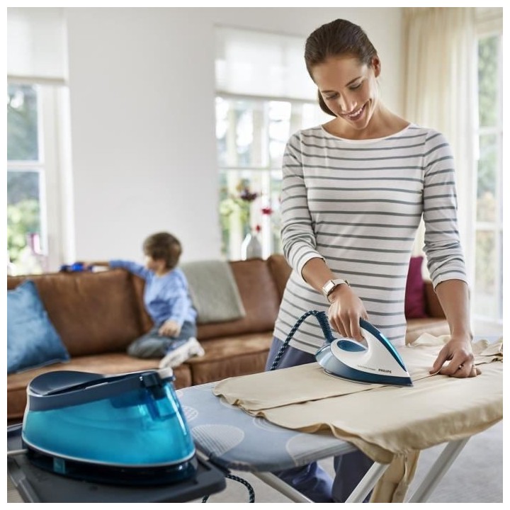 PHILIPS Centrale vapeur PerfectCare Compact GC7840/20, 6,5 bars, Press