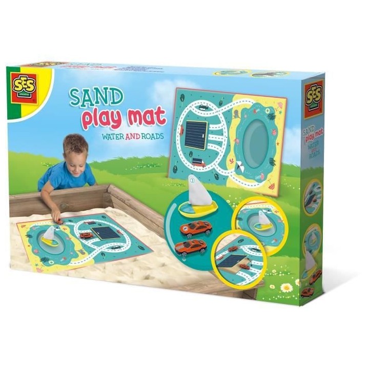 SES CREATIVE Tapis de Jeu sur Sable Eau et Routes