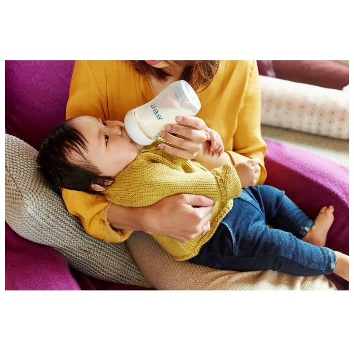 PHILIPS AVENT SCF033/27 Lot de 2 Biberons Natural - 260 ml - débit le