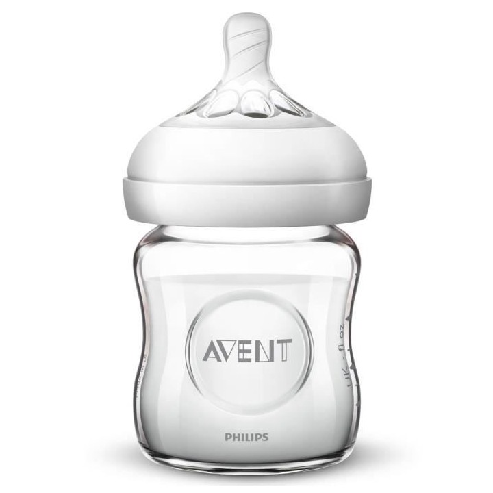 PHILIPS AVENT SCF041/27 Lot de 2 tétines Natural - 0 mois et plus - D