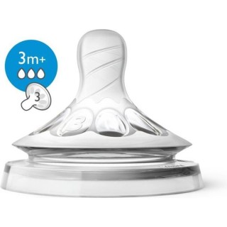 PHILIPS AVENT SCF043/27 Lot de 2 tétines Natural Silicone Débit Moye