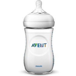 PHILIPS AVENT SCF043/27 Lot de 2 tétines Natural Silicone Débit Moyen +3m