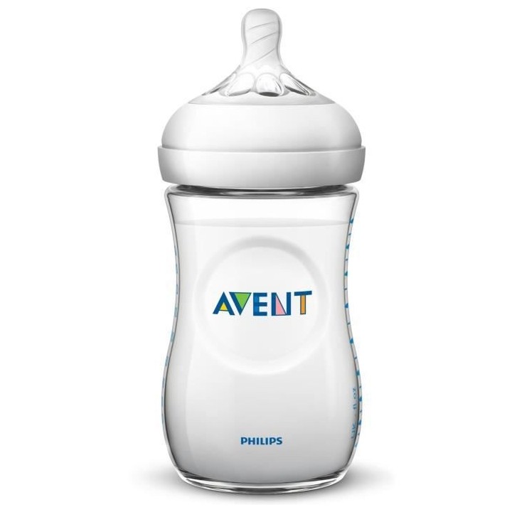 PHILIPS AVENT SCF043/27 Lot de 2 tétines Natural Silicone Débit Moye