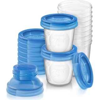 PHILIPS AVENT SCF618/10 Lot de Pots de Conservation Lait Maternel Réu