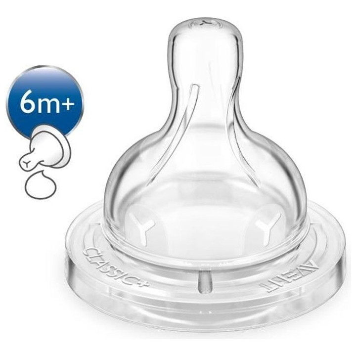 PHILIPS AVENT SCF636/27 Lot de 2 tétines anti-colic - 6 mois et + - D